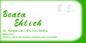 beata ehlich business card